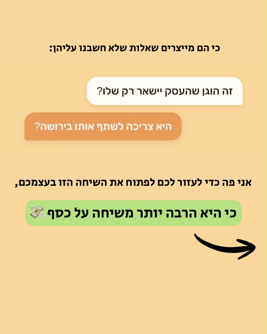 הסכם ממון מייצר שאלות שלא חשבנו עליהן: זה הוגן שהעסק יישאר רק שלו? היא צריכה לשתף אותו בירושה?